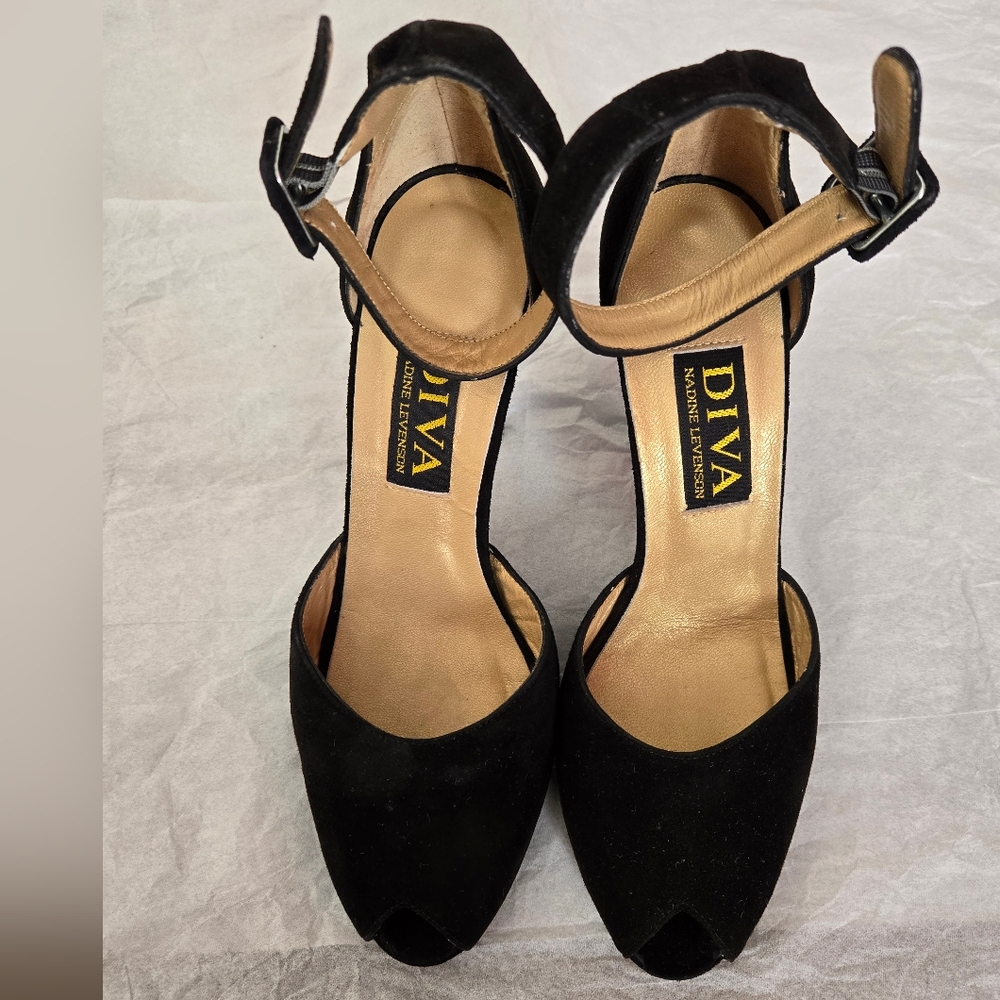 Diva By Nadine Levenson Suede Heels